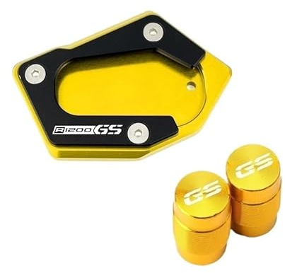 Für BMW R1200GS Lc Rallye R 1200 Gs 2013 Motorrad Seitenständer Vergrößern Verlängerung Ventilkappen Schlüsselanhänger (Größe: SSTV-Gold)