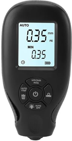 Autolack-Schichtdickenmessgerät, Digitales Schichtdickenmessgerät für Gebrauchtwagenkäufer, 0,01 Mil Auflösung, überprüfen Sie die Originalbeschichtung des Autos (BLACK)
