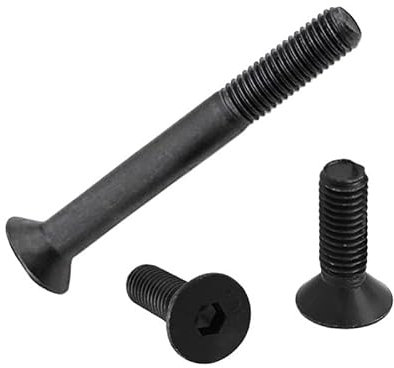 RKODRSMG 3-5 Stück Links umgekehrtes Gewinde M4 M5 M6 M8 M10 M12 Innensechskant Flachkopfschraube DIN7991 Senkkopfschraube aus legiertem Stahl(M8x40 3pcs)