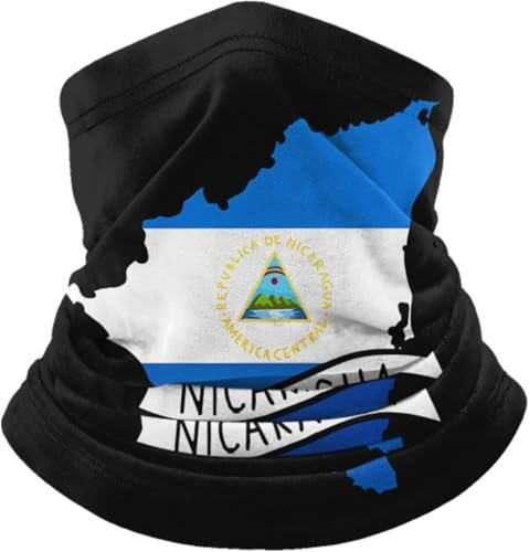 Sturmhaube Nicaragua Karte Flagge Gesichtsschutz Sonnenschutz Half Face Kopfbedeckung Bequem Halstuch Für Erwachsene Motorrad Outdoor