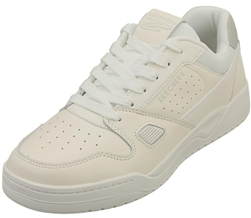 Skechers Men's Koopa Harry Kane Court Sneaker, White Leather, Suede/Mesh/Trim, 9 UK