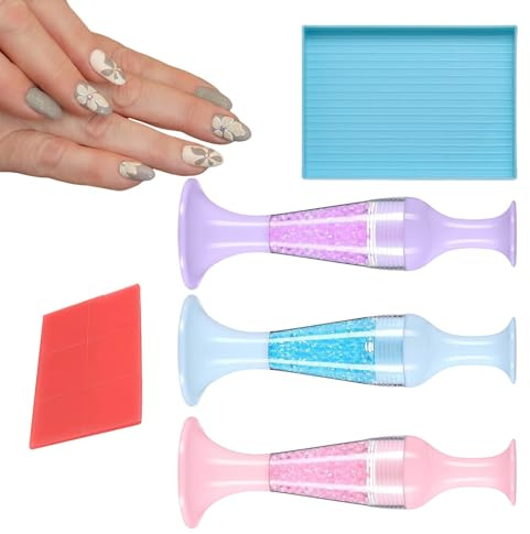 Blumentopf Form Punktbohrstift | 3 Stück Nachfüllbarer Vasenstift diamonds painting Zubehör | Ergonomischer Blumentopf diamonds painting Stift | Diamant Kunst Malerei-Set