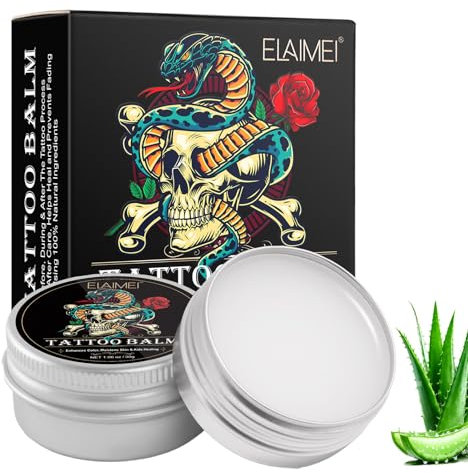 CXNXFD Balsamo per tatuaggi, balsamo per burro per tatuaggi, crema per tatuaggi organica naturale, idratante per tatuaggi nuovi e vecchi, sbiancante curativo, rinforzante colore