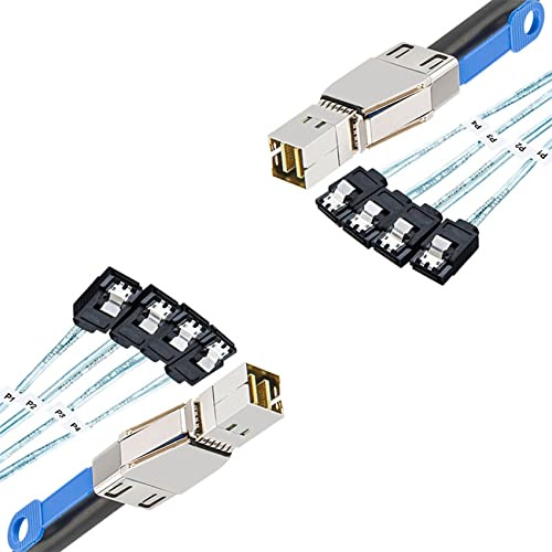 rieder 2X Mini SAS HD SFF-8644 Una 4 x SATA 7Pin Cable de Disco Duro Servidor de 12 Gbps Disco Duro Externo Cable 1M