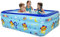 JUST FOR PARTY Inflatable Kiddie Swimming Paddling Pools for Kids,Thickened Durable Above Ground Blow Up Family Pool with Bottom Bubble Layer for Outdoor Garden Backyard Water Party (178cmX116cmX53cm)