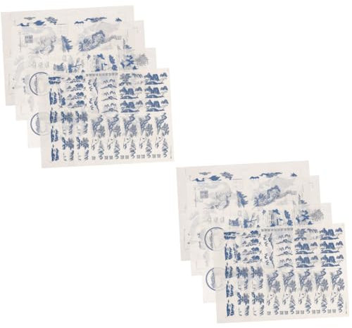 DIYEAH 2 Sätze Unterglasuraufkleber Aus Keramik Keramik-unterglasur-abziehbilder Unterglasur Aufkleber Abziehbilder Mit Porzellanglasur Unterglasur-Keramik-Transfer Papier 4 Blätter * 2