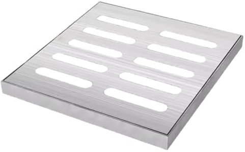 Jcasbdn Drainage Grate 8x8 Inch Heavy Duty Stainless Steel Drain Grate with Even Hollow-Out Multi-Purpose Drain Cover for Kitchen, Bathroom, Outdoor