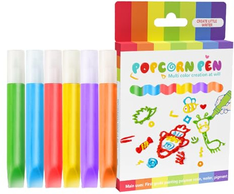Ceprznvey Penne da disegno magiche, penne da disegno 3D per bambini, colori magici, lavabili, decorativi per pittura, ideali per l'apprendimento, 10,7 x 1,4 cm, multicolore, confezione da 6