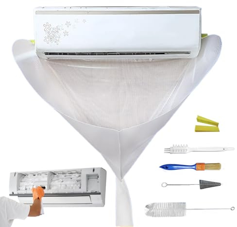 Kit di pulizia split per condizionatore d'aria, 1 set mini split AC kit di pulizia – strumenti per il di climatizzazione, protezione antipolvere da parete per uso domestico