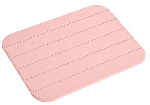 Kieselgur Badematte, rutschfest, schnell trocknend, für Bad und Küche, umweltfreundlich, saugfähig, Steinteppich für Dusche und Waschbecken