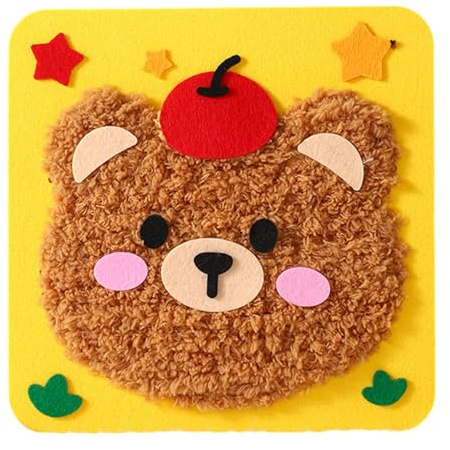 FANSHINUO Stickerei-Puppe, gefilztes Tier-Näh-Bastelset, Lernset für Kinder, Erwachsene, Handarbeit, Hand-Augen-Koordinationsspielzeug