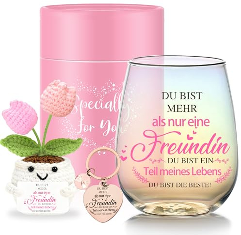 Binoster Geschenke für Frauen Freundin Weingläser Beste Freundin Geschenke Geburtstagsgeschenk für Frauen Adventskalender für Frau Freundschaft Freundinnen Geschenk Gin Gläser