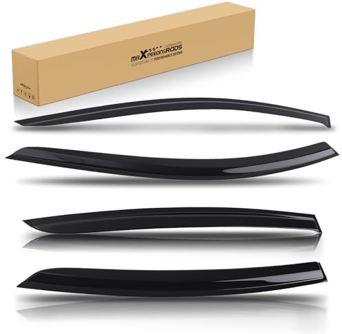 maXpeedingrods Wind Deflectors for Ford Focus MK4 2018-2021 5door hatchback | 4Pcs Rain Guards Front Rear Side Rain Shields Window Visors Black Tinted Outside Mount