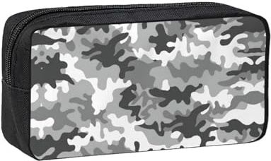 VCzsdff Digital Camo Printed Pen Case Roomy Stationery Organizer Durable Zip Bag Polyester Pouch for College Work Commute