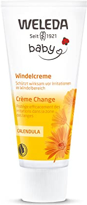 Weleda Crème protectrice au calendula pour bébé, crème à changer les couches, apaise et protège, aux extraits de calendula et d'oxyde de zinc (1x75 ml)