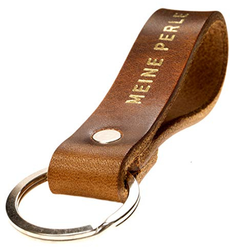 ELBERCRAFT® Schlüsselanhänger Leder Persönliche Botschaften – Handgefertigtes Geschenk für Frauen & Männer – Made in Germany