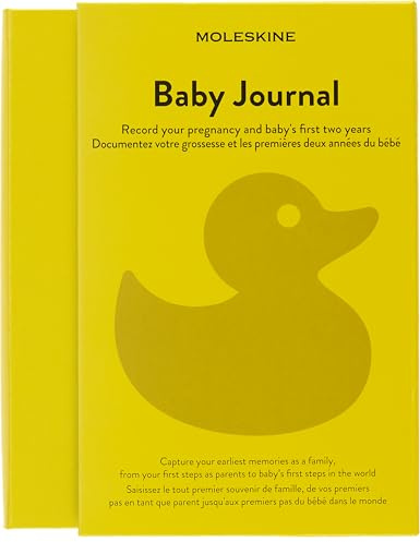 Moleskine, Baby Journal, Thema Notizbuch, Hardcover Notizbuch zum Annotieren und Erinnern der ersten zwei Jahre im Leben Ihres Kindes, Großes Format 13 x 21 cm, 400 Seiten