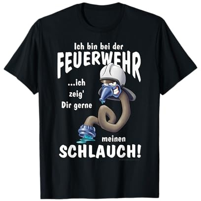 Lustiges Feuerwehr-Mann T-Shirt: ich zeig meinen Schlauch T-Shirt