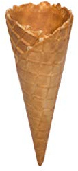 PJaspert Eiswaffeln | Eishörnchen - Dänische Hörnchen Crispy 130x50mm (120 Stück)