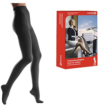 Medizinische Kompressionsstrumpfhose für Damen – Klasse II (23-32 mmHg) Graduierte Stützstrumpfhose mit geschlossenem Zehenbereich – Verstärkte Ferse – Bequemer breiter Bun