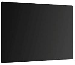 ALLboards Glas Herdabdeckplatte Schneidebrett SCHWARZ CLASSIC BLACK 52x60 cm Multi-Platte Arbeitsplatte Herdschutz Deko für Küchen Gehärtetes