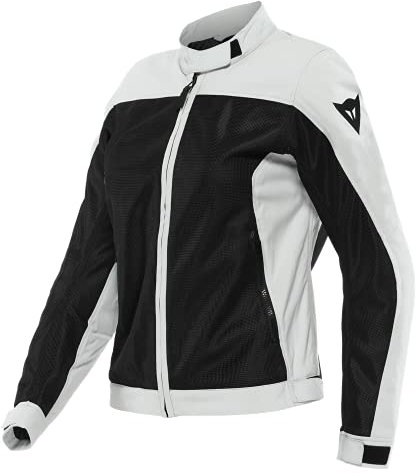 Dainese Sevilla Air Lady Tex Jacket, Giacca Moto Estiva, Donna, Nero/Glacier-Gray, 46