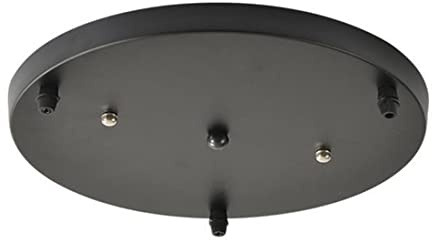 Pobllem 3-Light Black Ceiling Canopy Kit 13.8 Inches Ceiling Light Plate Light Fixtures with Mounting Hardware for Chandelier Ceiling Pendant Light Hanging Lamps Fixtures (3 Head) (Black)
