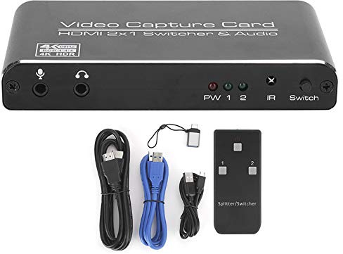 TENP Scheda di acquisizione Video, Scheda di acquisizione da a USB USB 3.0 con Telecomando per Streaming Live per Registrazione di Giochi