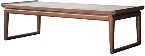 Table Table Tatami en Bois Massif Table Basse en Noyer Noir Table Basse à fenêtre Simple Table Basse Bureau d'ordinateur Bureau Assis sur Le Sol (Color : Black Walnut, S : 120 * 50 * 40cm)
