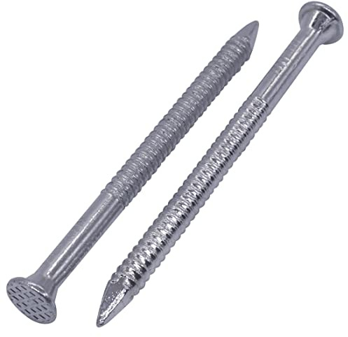 SKIR'CO (100 Stück) Stahl 4,0 x 70 mm Ringschaftnägel, verzinkte Stahlnägel
