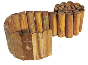 De Santis Staccionata bordura in legno impregnato recinto recinzione per aiuole giardino cm 200 x 30 H (1)