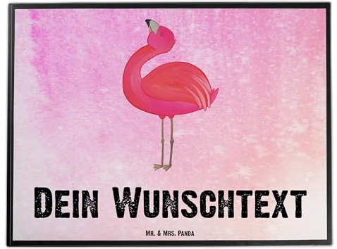 Mr. & Mrs. Panda Personalisierte Schreibtischunterlage Flamingo Stolz - Geschenke, Namensaufdruck, Namenspersonalisierung, Mama, Freundin, Selbst Gestalten, Schreibtisch Matte, Unterlagen, Beste