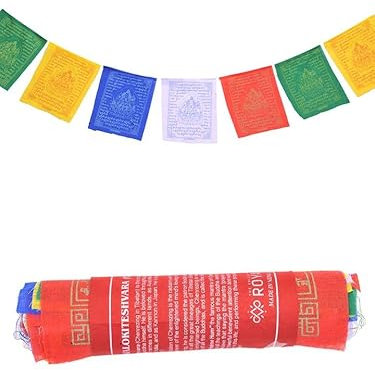 Tibetische Gebetsfahnen, Zen-Flagge, buntes buddhistisches Banner, Chakren-Flaggen, heilige Geometrie-Flagge, hergestellt in Nepal, Windpferd-Flagge, traditionelle Mantras