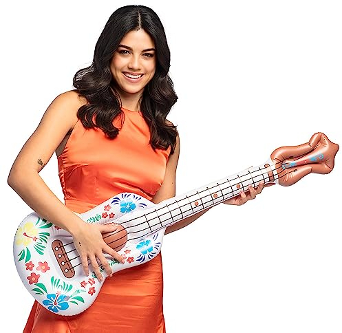 Boland 52178 - Chitarra gonfiabile Aloha, 104 cm, giocattolo d'acqua, decorazione, decorazione per piscina, festa estiva e festa a tema, accessori per costumi di carnevale.