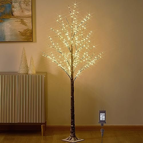 Hairui beleuchtete Schnee Flocked Zweig Baum mit Feen Lichter 6FT 330 LED für Indoor Home Thanksgiving Weihnachtsferien Dekoration