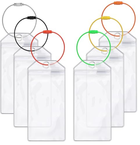 Alyvisun 6Stk Kofferanhänger für Kreuzfahrten, Kreuzfahrt Gepäckanhänger PVC Transparente Koffer Anhänger Kreuzfahrt Adressanhänger, Wasserfest Koffer Kofferschilder für Koffer Gepäck Tasche