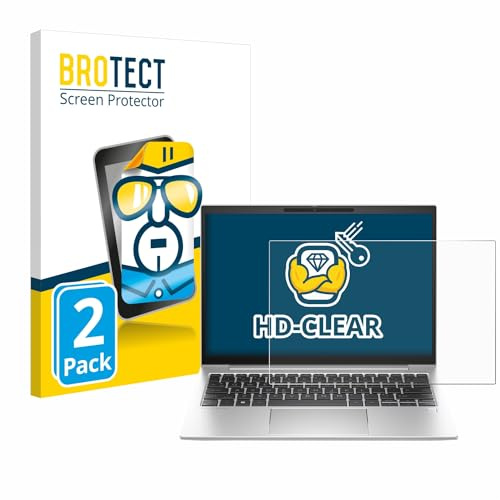 BROTECT Schutzfolie für HP EliteBook 830 G10 Laptop-PC | 2 Stück Transparenter Displayschutz Made in Germany Klare Displayschutz-Folie Clear Einfache Montage Case-Friendly