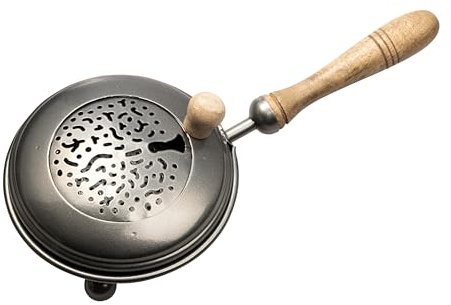 NKlaus Räucherpfanne aus Eisen, Anthrazit, für Weihrauch, Ø 12 cm, 1 Stück | Hitzebeständiges Räuchergefäß für Räucherwerk; Innendurchmesser ca. 11 cm