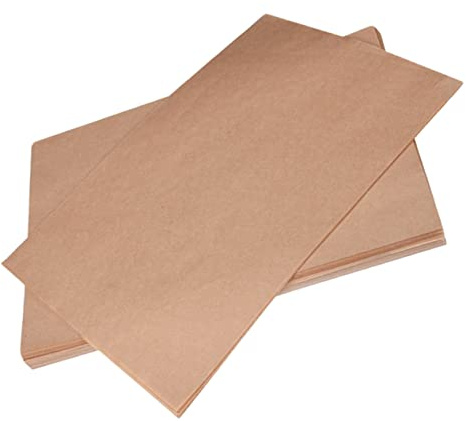 Feuilles de Papier Sulfurisé pour Cuisson 100 Pièces en Kraft | Four et Réfrigérateur, Antiadhésif et Résistant à Haute Température, Adapté à Viande et Pain