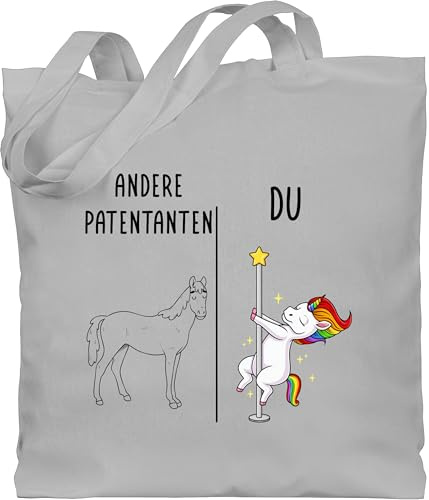 Shirtracer - Baumwolltasche - Taufpatin - Andere Patentanten Du Dabbing Einhorn | Coole Geschenke für Patentante Geschenk Weihnachten