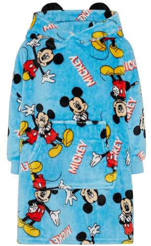 Disney Mickey Mouse - Sweat à Capuche Unisexe Surdimensionné - Pull Couverture pour Enfants avec Grande Poche Avant - 5-6 Ans: 116cm