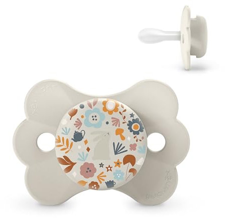 Suavinex, Ciuccio Neonati 0/6 Mesi, Ciuccio con Tettarella in Silicone SX Pro, Tettarella Simmetrica, Piatto e Flessibile, per Neonato, Rispetta lo Sviluppo del cavo Orale, Wonderland Neutro