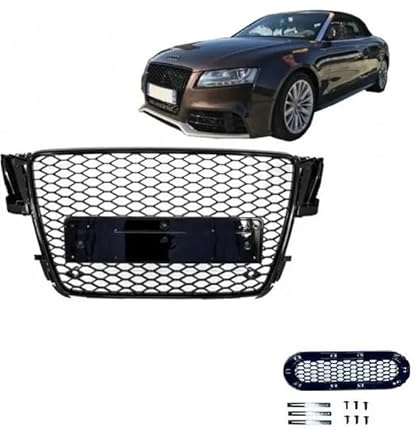 Calandra griglia radiatore per Audi A5 8T 2007-2011 Nido d'ape RS5 nero lucido