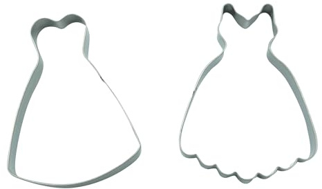 BekkiB - Lot de 2 emporte-pièces « Vêtements » - Emporte-pièces en acier inoxydable passent au lave-vaisselle - Emporte-pièces à biscuits pour anniversaire d'enfant ou fête à thème - 998549