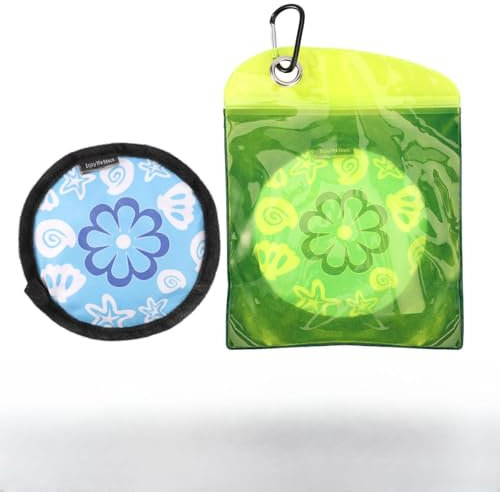 Lyreh Rimuovi Sabbia Spiaggia, Diametro 13,5 cm Gomma Sabbia da Spiaggia Grazioso Motivo Floreale Conchiglie Stelle Marine Regalo Essenziale per Vacanze e Campeggio per Bambini Adulti