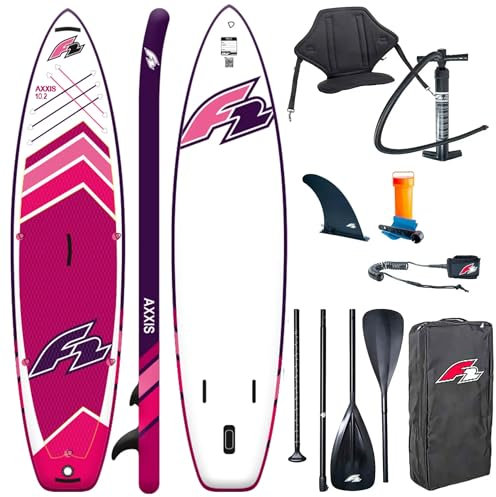 Campsup SUP F2 AXXIS 10'2 Combo Pink Aufblasbares Stand Up Paddle Board | 310x79x15 cm | Surfboard für Einsteiger & Fortgeschrittene mit zubehör | Tragkraft bis 140 Kg