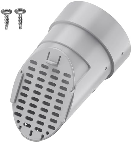 Regenrinnen-Fallrohrverlängerung für DN100(10cm) & DN110(11cm) & Rundfallrohr, Fallrohrschutz, Dachrinnen Laubschutz, grau 1 Pack