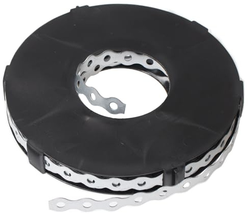 Lochband verzinkt 10m Länge Stahl Breite 12mm Montageband Kassette (1, 12x07x10)