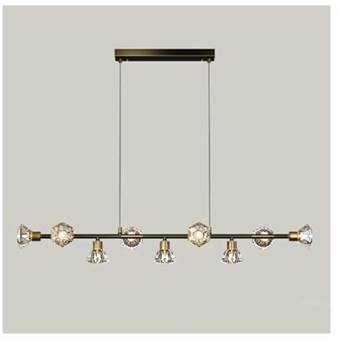 ksxnkhk Lampes suspendues à LED Modernes pour décoration d'intérieur, lustres de Salon, Salle à Manger, éclairage intérieur (Noir, 9 têtes)