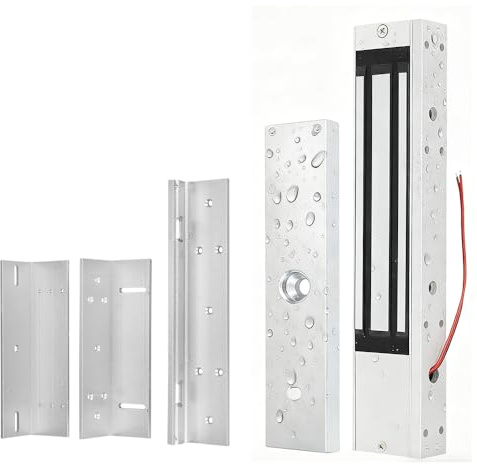 AccessShield Verrou magnétique électronique, 280 kg avec support ZL de 280 kg, DC 12 V, étanche, contrôle d'accès, serrure de porte